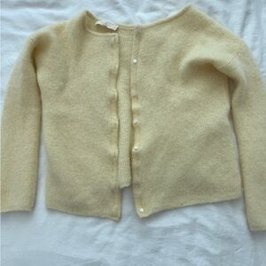 Sezane Gaspard Yellow Women's Cream Sweater
